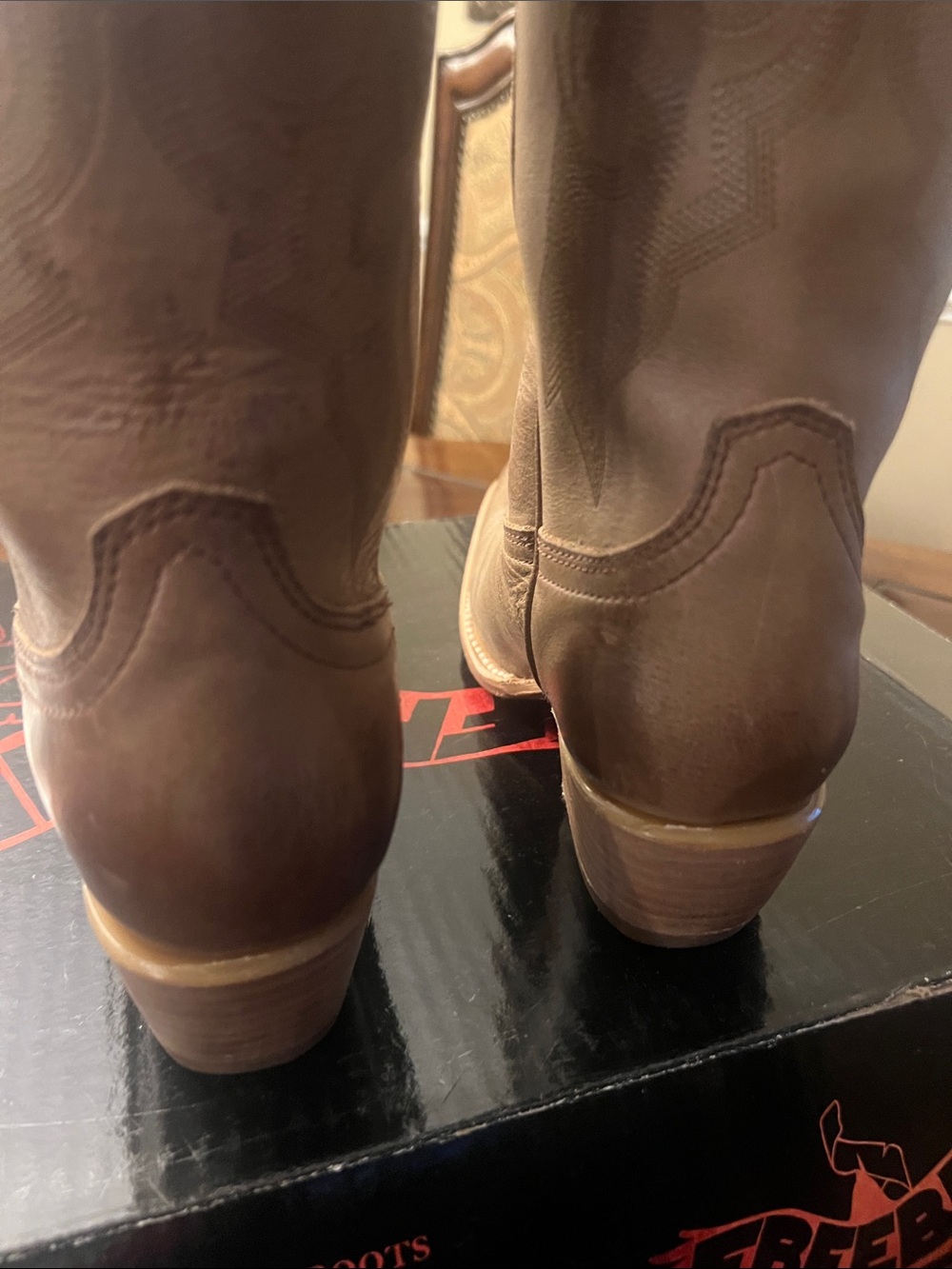 freebird Brown Leather Cowboy Boots - Picture 5 of 9